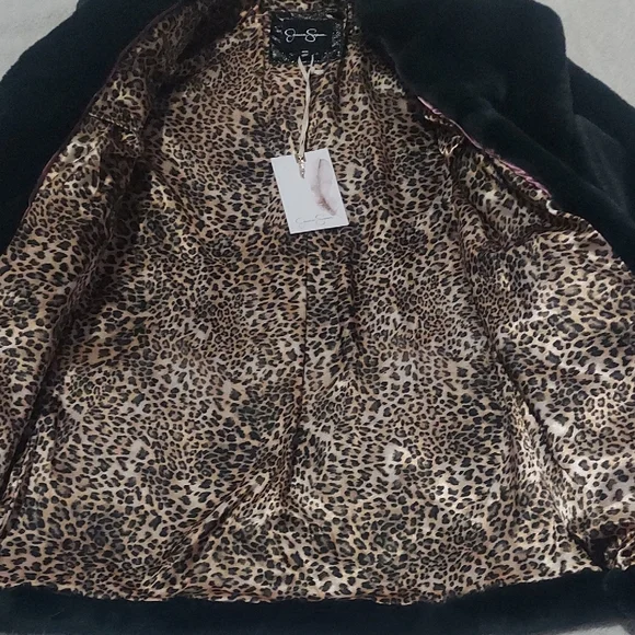 Jessica Simpson Forest Green   Faux Fur Coat - Picture 8 of 17